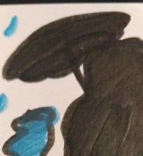 G.A.Titan Acrylic Painting IMPRESSIONISM Umbrella Artwork Figure in Rain