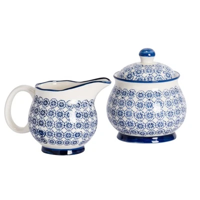 Imprimé main Milk & Sugar Set porcelaine japonaise Pichet 300ml Marine - Photo 1/4