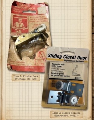 Vintage WINDOW SAFETY LOCK Shelby  No 220-BB &prime-line Replacement doorhardwar