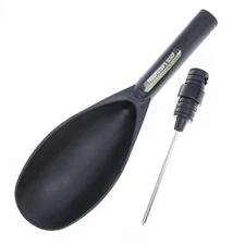 ASR Outdoor Metal Detector 2 in 1 Plastic Black Scoop with Steel Probe