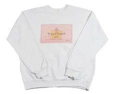 Vintage Veuve Clicquot Rose Champagne Sweatshirt Size Large