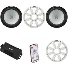 Kicker 48PXA6001 Weatherproof Powersport Mono Amp  2 12" 4 Ohm Marine Subw...