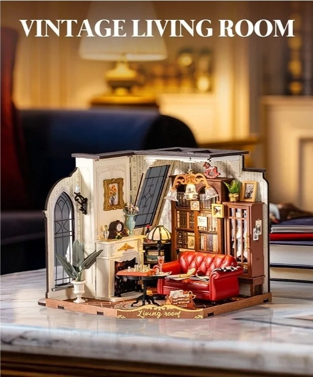 ROBOTIME Kit Casa delle Bambole in Miniatura Catherine’s Living Room, Kit... - Immagine 2 di 4