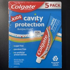 Colgate Kid's Cavity Protection Toothpaste Bubble Fruit 5x4.6 Oz Tubes