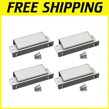 160lb Magnetic Catch 4-Pack Silver