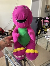 Vintage 1996 Playskool Talking Barney Plush 16" Purple Dinosaur 71245 Works EUC