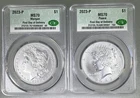 2023 Morgan/Peace Dollar Set CAC MS70 First Day of Delivery