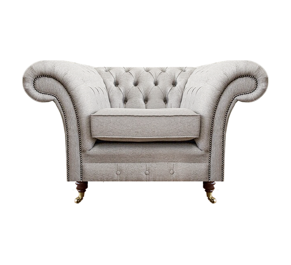 Wohnzimmer Luxus Sessel PolstermöBel Neu Grau Sitz Textil Chesterfield-image