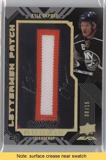 2008 Upper Deck UD Black Rookie Lettermen Gold 8/15 Kyle Okposo Patch READ 1p0