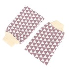  2pcs Bath Towel Gloves Exfoliator Double Layers Geometric Triangle Bath Towel