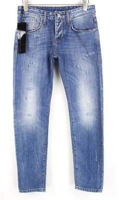 TAKESHY KUROSAWA Herren Jeans W32 Button-Fly Slim Distressed Aged Look Baumwolle *