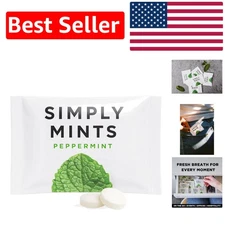 Peppermint Breath Mints in Bulk - 50 Individually Wrapped Pouches