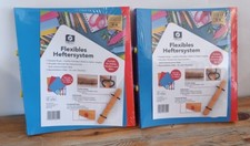 2x NextFolder Zestaw zszywaczy 3 szt. DIN-A4 Segregator Elastyczne pierścienie niebieski, żółty, czerwony