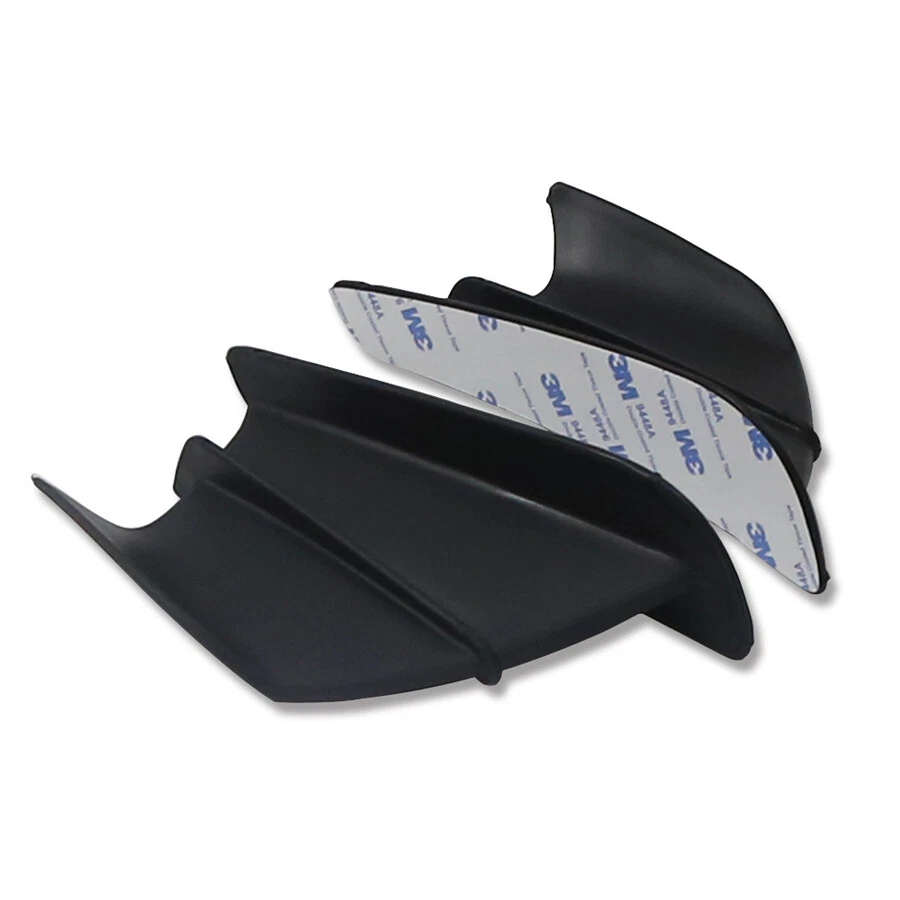 Pair Race Motorcycle Side Fairing Winglet Splitter Black For Honda Yamaha Suzuki - Image 2 of 4