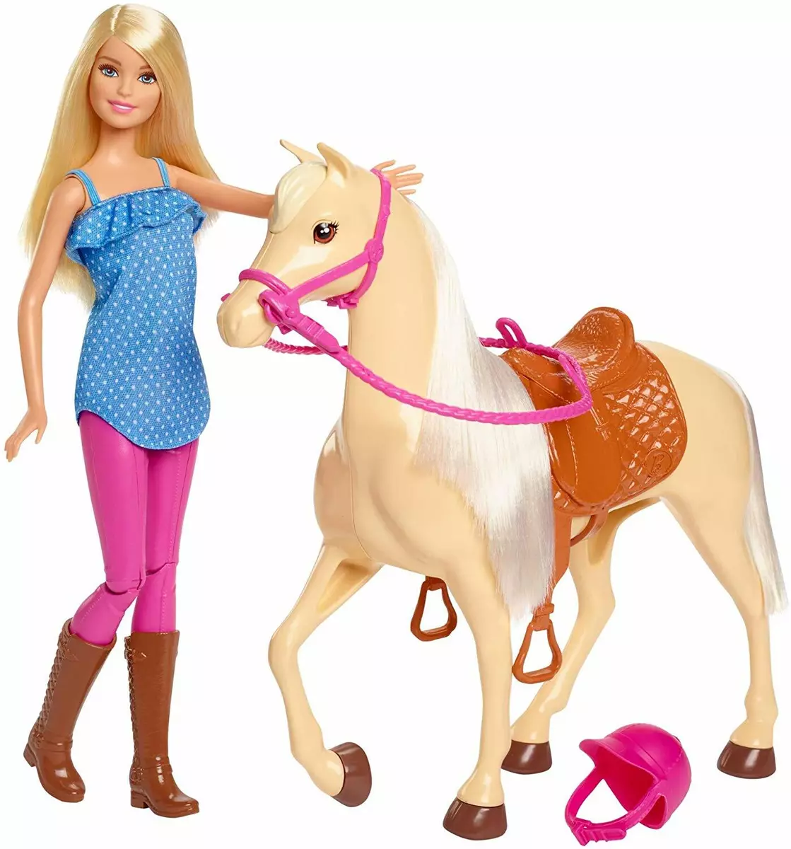 Lot calèche barbie + cheval + poney jouet fille - Barbie