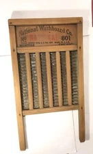 Vintage National Washboard Co. Brass King Washboard #801 /Dovetails 25”