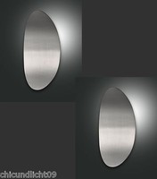 2Er Set Fabas Luce Led Wandleuchte Clipper 3134-21-212 1X12Watt Alu GebüRstet