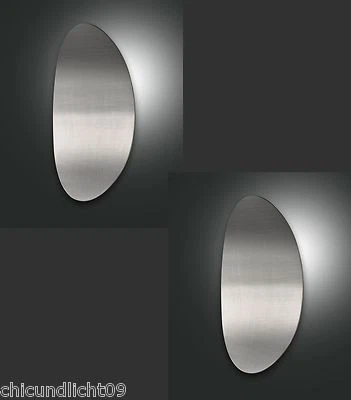 2er Set Fabas Luce LED Wandleuchte Clipper 3134-21-212  1x12Watt  Alu gebürstet - Bild 1 von 2