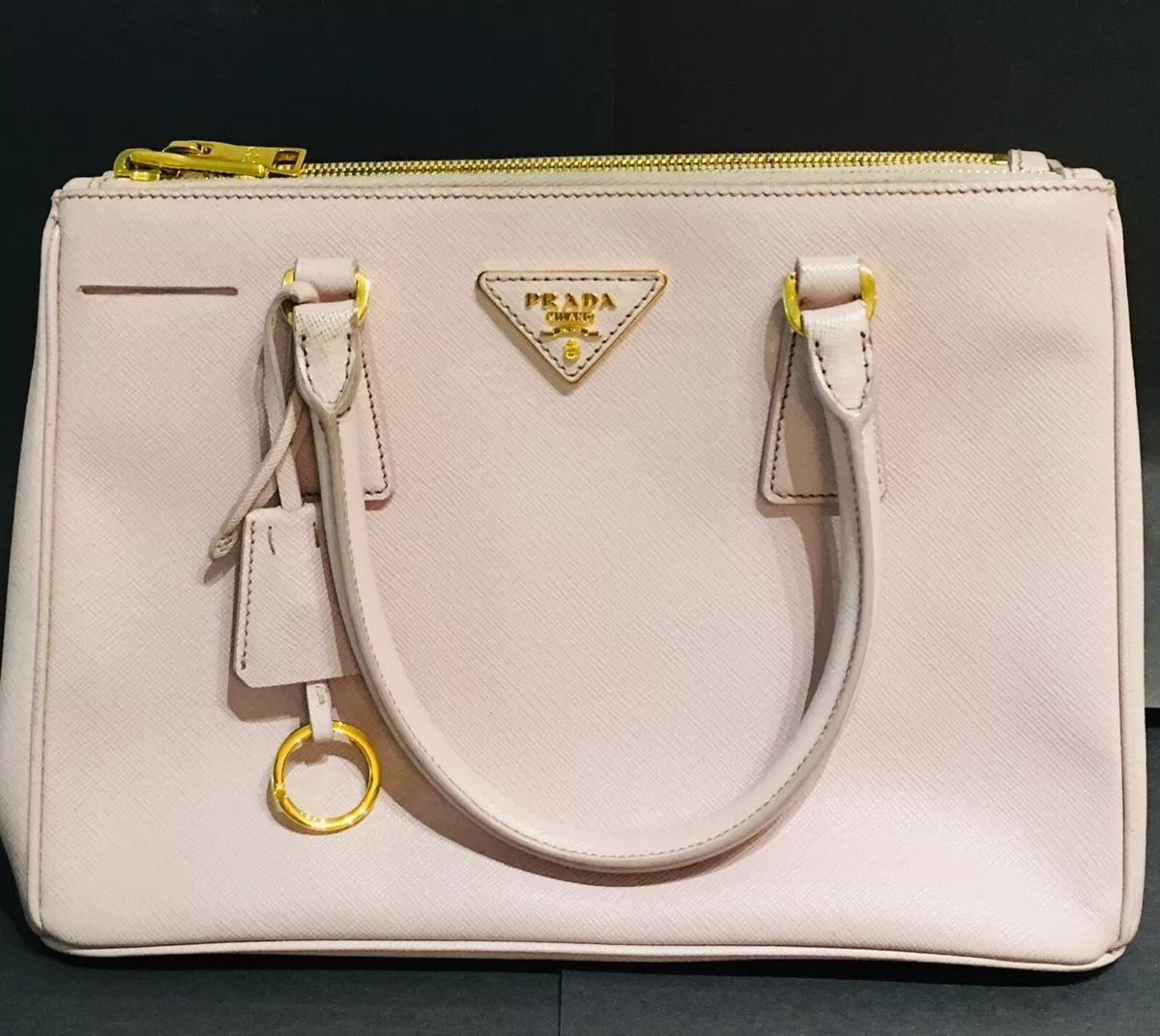 Prada Galleria Small Saffiano Double-zip Tote Bag in Yellow