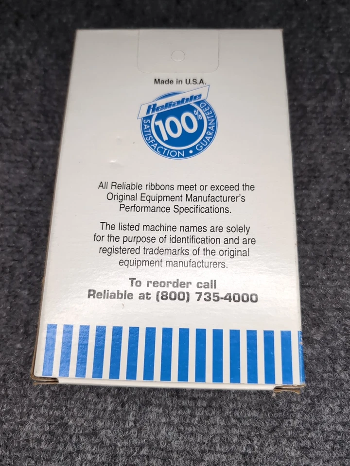 Reliable IBM Actionwriter/ Adler Satellite III Black Correctable Film Ribbon - Image 2 of 3