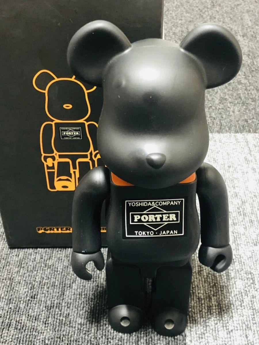 Porter Be@Rbrick Bearbrick 400% Black Orange Medicom Toy From Japan #443