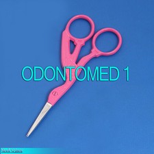 Stork Embroidery Scissors Eyebrow Sewing Thin Point Edge Color Coded BTS-157