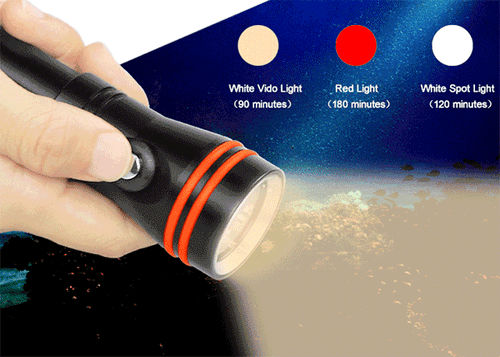 ARCHON D15VP 100m Diving Photoraphy HD video Red Fill lighting Diving Flashlight - Picture 12 of 23