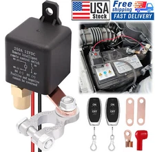 Wireless Dual Remote Car Battery Disconnect Relay Master Kill Cut-off Switch 12V