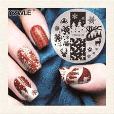 Nail Art Stamping Plates Image Plate Christmas Snowflakes Reindeer (YZWL06)