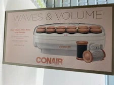 Conair Big Curls and Waves Jumbo Ceramic Hot Rollers With Bonus Super Clips Pink