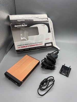 SpeedMetal SATA 3.5 Hard Drive Enclosure USB 2 Aluminum External