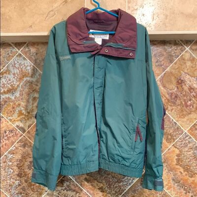 Vintage Men s Columbia Bugaboo Green Blue Burgundy Jacket XL Full Zipper
