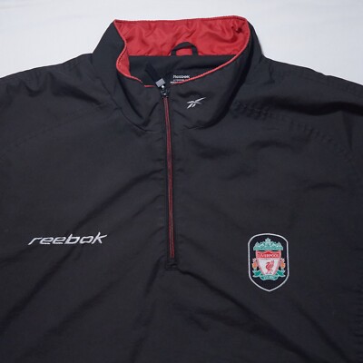 Reebok Men's Black Vintage 90/00s Liverpool FC 1/4 Zip High