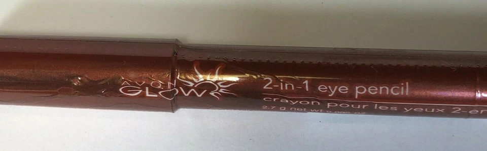 NEW SEALED    AVON  GLOW  2 IN 1 EYE PENCIL   #  P905  TROPICAL ORCHID  - Image 2 of 3