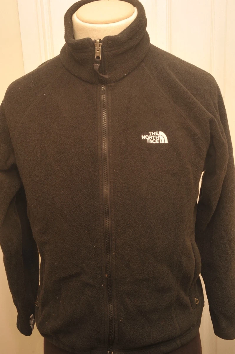 NORTH FACE ZIP FLEECE TKA 200 HIKING WALKING BLACK WOMENS MEDIUM