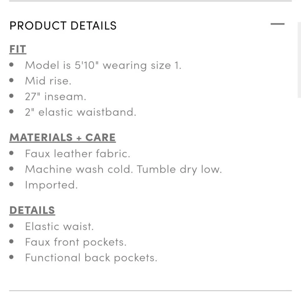 Leggings de bolso Torrid plus size 2X 18-20 couro sintético comprimento total - Imagem 4 de 4