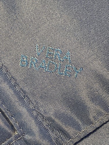 Vera Bradley Katherine Kordelzugrucksack passendes Handgelenk gelb blau gesteppt - Bild 19 von 22