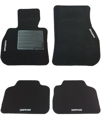 Set Tappeti Auto In Moquette 4 Pezzi Con Logo E 4 Punti Fissaggio Per Alfa Romeo 147 2000-2010