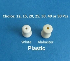 Cord Plastic Tassel Drops Pull End 4 Blinds Shades White or Alabaster 12 - 50pcs