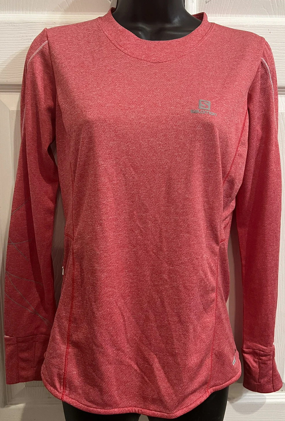 NWT Salomon "PARK LS TEE" Women's Medium Long Sleeve T-Shirt Running Hiking