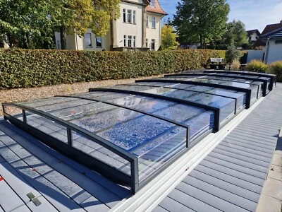 Gfk Schwimmbecken Überdachung Prestige,Pool Abdeckung 640x320x0,65m  - Bild 1 von 4