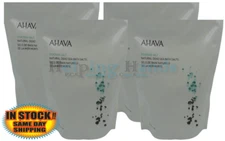 4 AHAVA Dead Sea Salt Natural Dead Sea Bath Salts 11oz Each Vegan Healthy Skin.