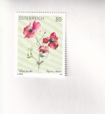BRIEFMARKE &Ouml;sterreich TREUEMARKE BLUME - KLATSCHMOHN 2019 postfrisch