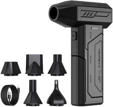 Compressed Air Duster,130000Rpm Super Power Cordless Air Duster,Rechargeable Bru