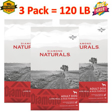 120LB/3Pack - Diamond Naturals Adult Dry Dog Food - Lamb & Rice Formula 0.22 per pound