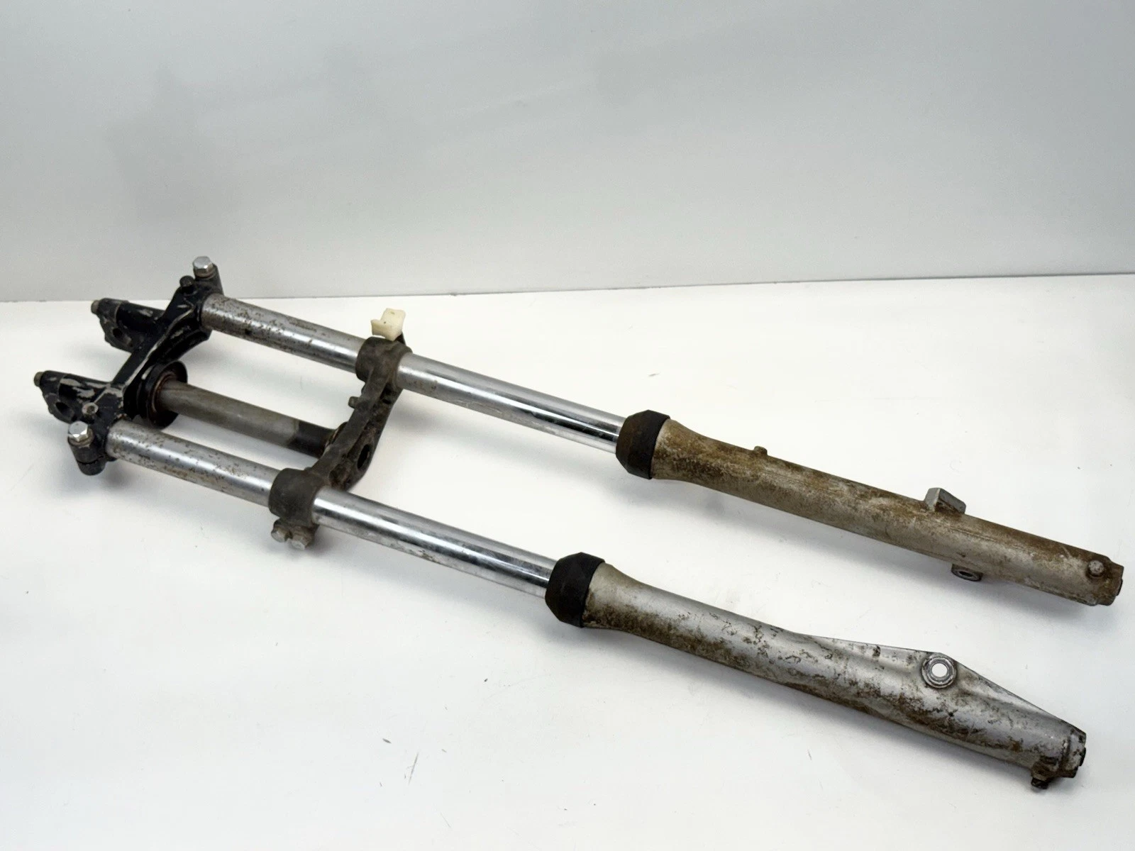 ✅ 1983 - 1985 Kawasaki KX80 KX 80 Front Forks Shocks Triple Tree OEM Genuine 83