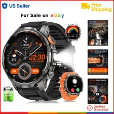 Military Smart Watch Rugged Bluetooth Fitness Tracker 50m Waterproof Heart