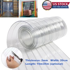 Plastic Vinyl Strip Door Curtain Clear Ribbed PVC Curtain Bulk Roll