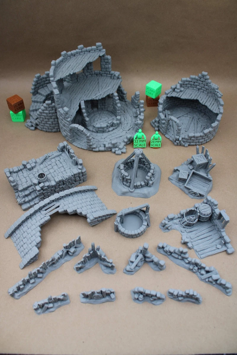 Pont De Forteresse Korrin - 28 Mm - Terrain De Jeu Pour Wargaming (paysage)