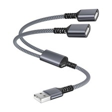 Itramax USB Splitter 1 in 2 Out 1FT,USB-A Splitter Cable 1 Male to 2 Female S...